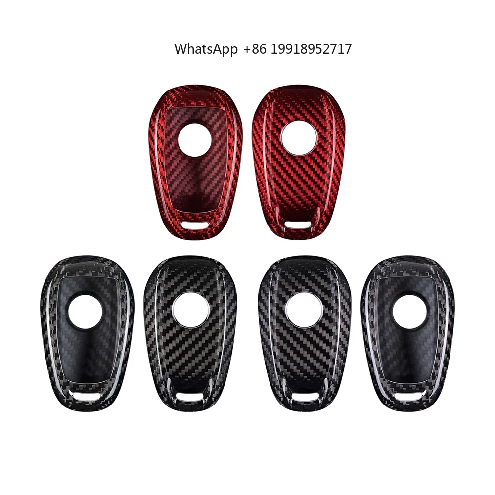 Car Real Carbon Fiber Remote Key Shell Cover Case Housing For   Giulia Stelvio Universal 1Pcs
