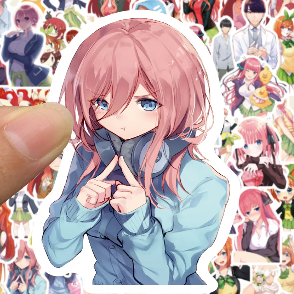 50pcs The Quintessential Quintuplets Cartoon Cute Sticker Luggage Scooter Computer Decorative Stickers