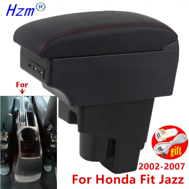 Für Honda Jazz Armlehne box Für Honda Fit Jazz 1 Auto Armlehne box 2002 2003 2004 2005 2006 2007 lagerung box auto zubehör