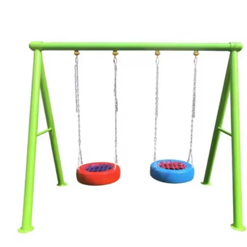 Kindergarten swing frame combination community children\'s swing chair outdoor park square outdoor large toy tire swing