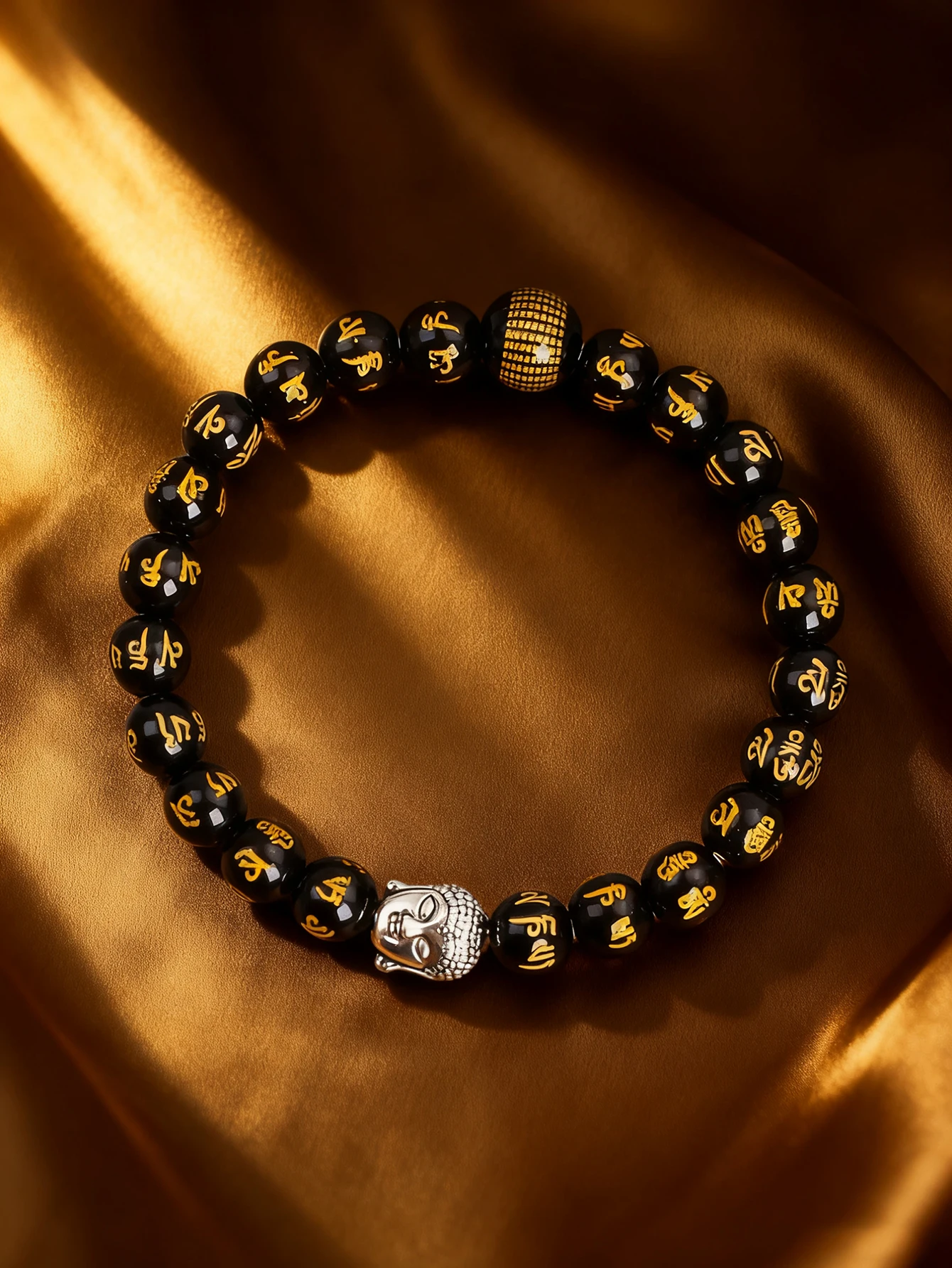 8 مللي متر العقيق الخرز ستة كلمة حقيقية تعويذة سوار بوذا رئيس و Prajna Paramita القلب سوترا الخرز لحماية الطاقة مجوهرات الريكي