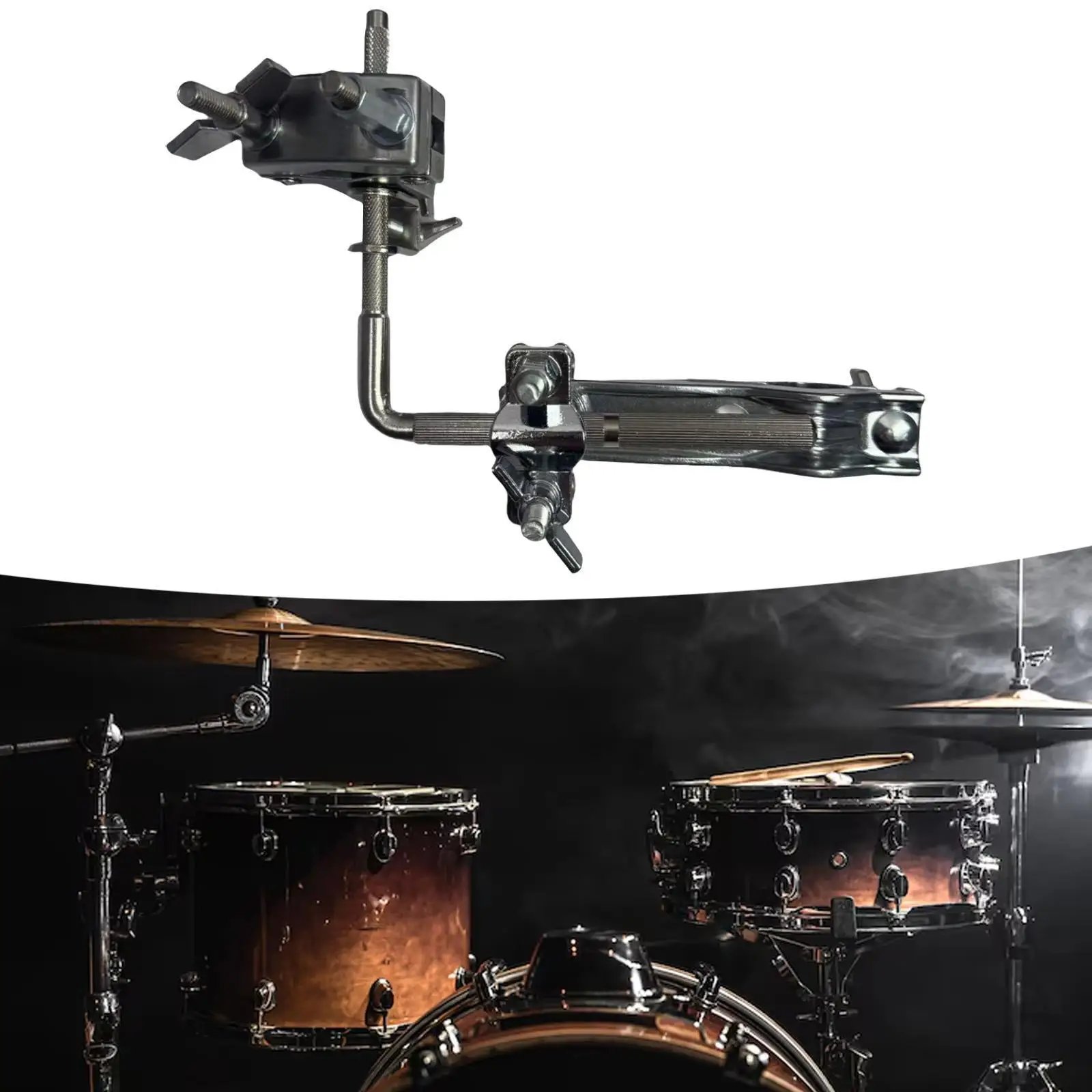 

Drum Set Cymbal Holder Iron Clamp Bracket Removable Drum Rack Accessory for Percussion Drums Practice Home