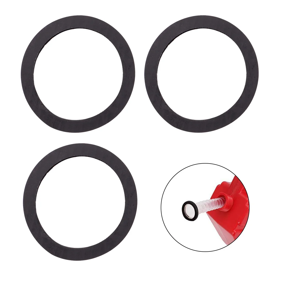 

3Pcs Gas Tank Nozzle Gaskets Rubber Made Strong Sealing Ring for Fuel System Precision Crafted Leak Proof Performance