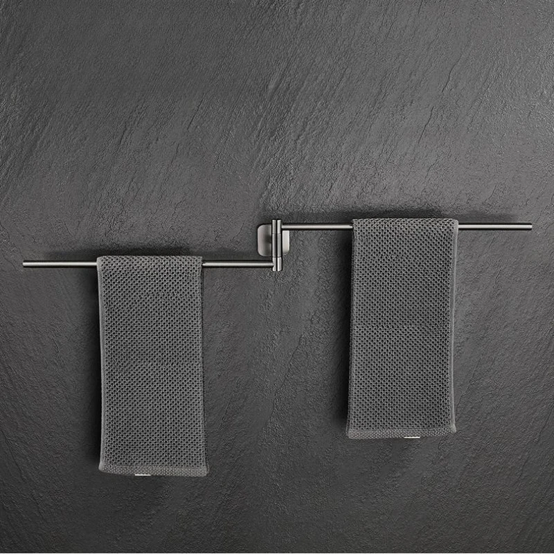 

Вращающаяся вешалка для полотенец Цельномедная передвижная вешалка для полотенец Двойная планка для унитаза Вешалка для полотенец для ванной комнаты Итальянская настенная вешалка