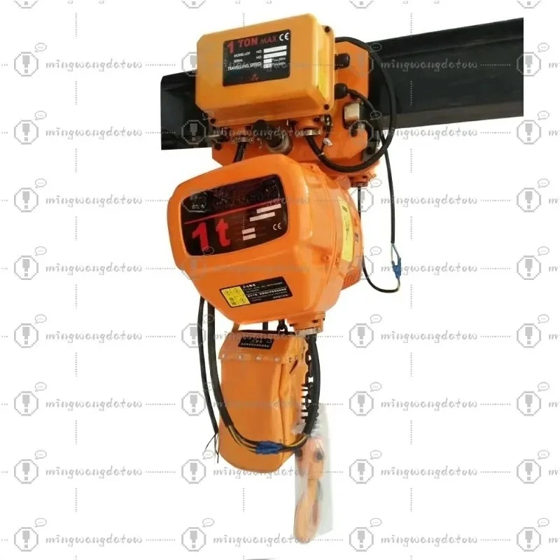 1 Ton 6 M Construction Lift Electric Chain Hoist With Motor Trolley