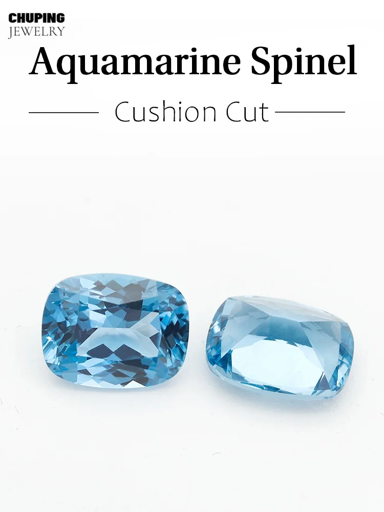 

Long Cushion Cut Lab Grown Sapphire Aquamarine Color With Selectable AGL Certificate Loose Gemstone For Jewelry Making Or Design