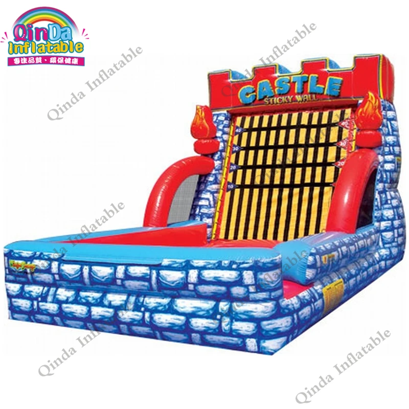 Jumping Balloons Inflatable Stick Funny Wall With Suit,Bouncy Castles Inflatable Magic Wall,Climbing Holds Stick Castle