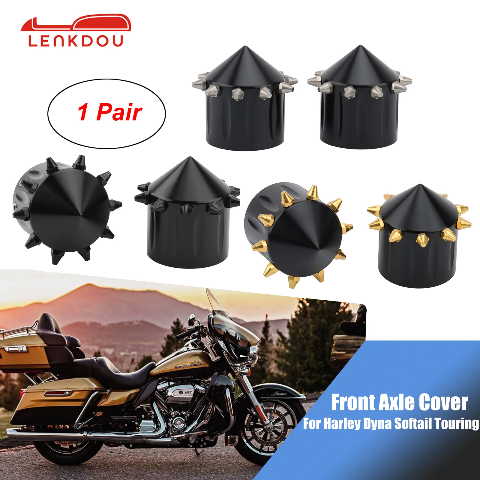 

29 mm Front Axle Nut Covers For Harley VRSC Sportster XL XG Touring Dyna Wide Glide Softail 2002-2020 19 Motorcycle Accessories