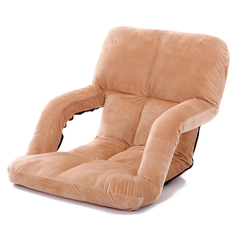 Light luxury tatami sofa chair, foldable backrest chair, lazy sofa chair with armrests, adjustable backrest leisure sofa chair