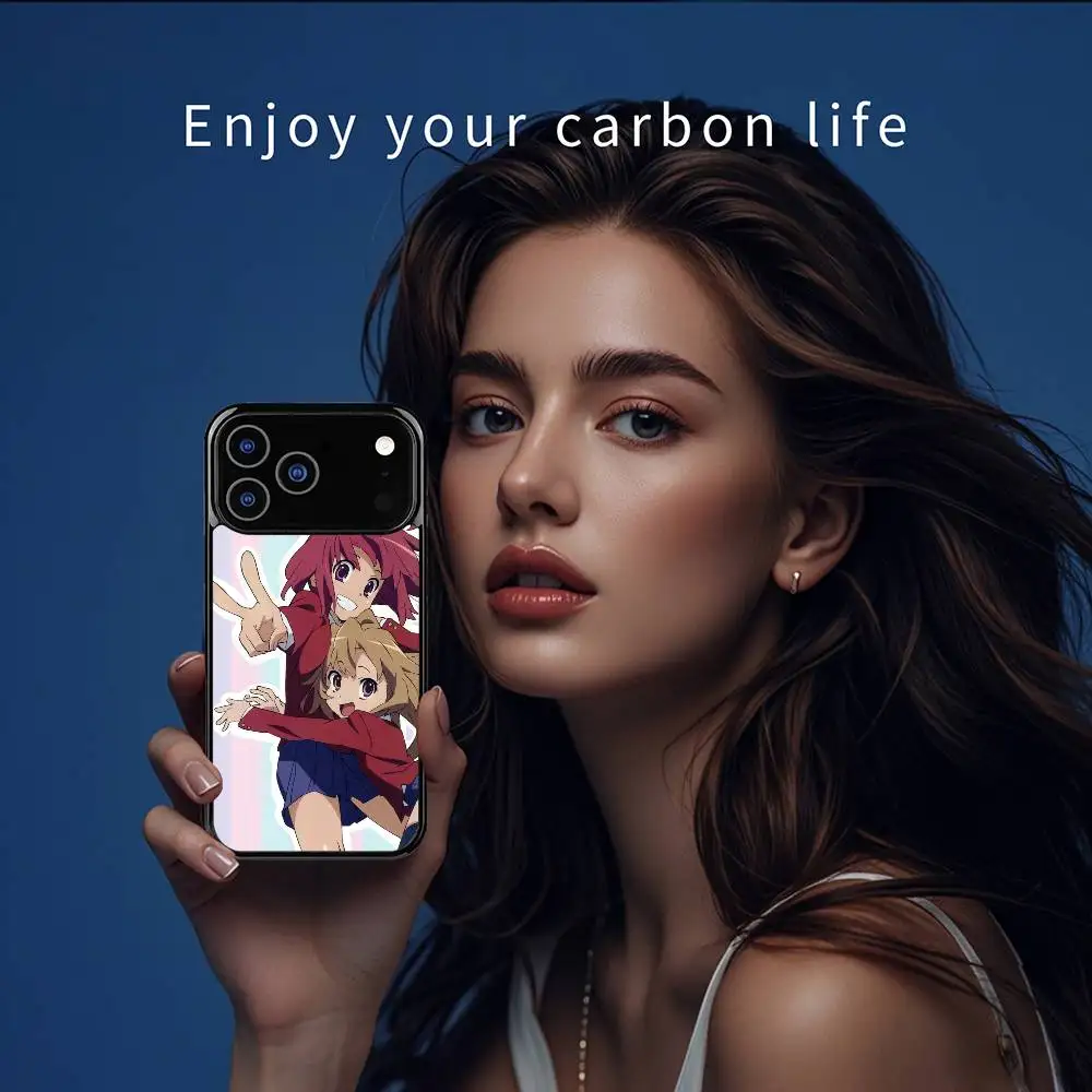 حافظة هاتف T-TIGER X DRAGONS لهاتف آيفون 17 16 15 14 13 12 11 Pro Max Mini Plus مرآة صلبة Funda