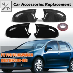 High Quality For VW Golf 5 MK5 GTI R32 2003 - 2009 Rearview Mirror Cover Cap Trim Rear Wing Mirror Caps Left + Right M Style