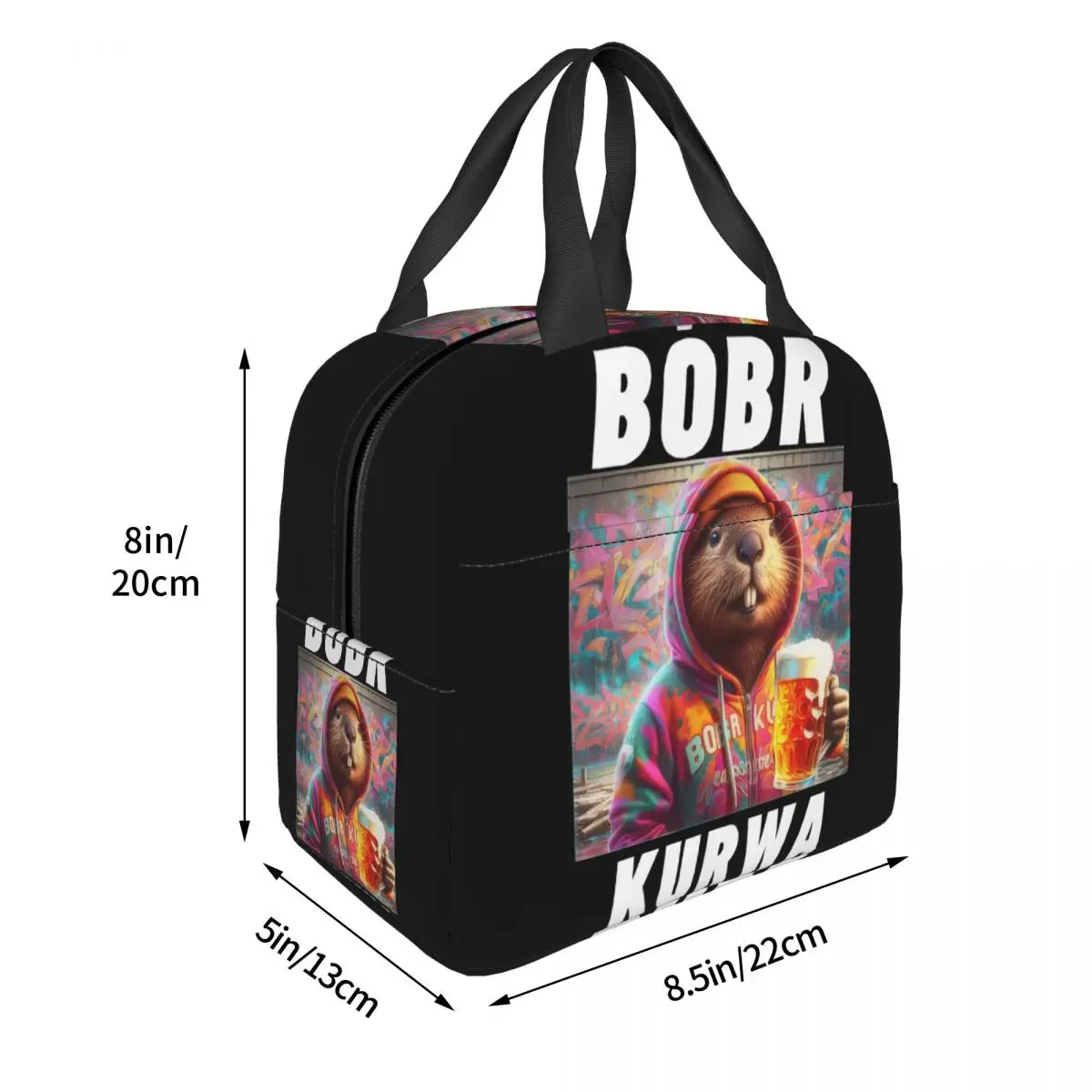 Bobr Kurwa Drinken Bier Lunchtas Unisex Draagbare Koeler Geïsoleerde Lunchbox Food Bento Box