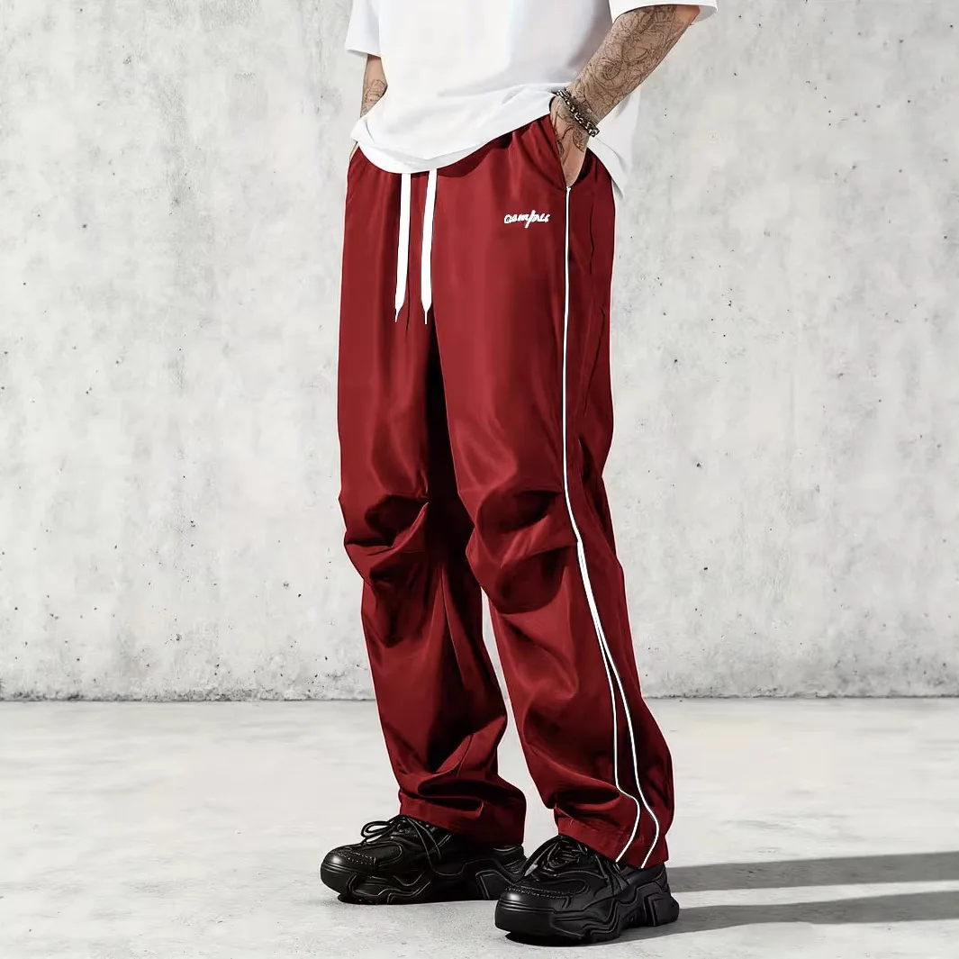 

Streetwear Fitness Long Pants Spring Men’s Pure Color Casual Sport Men Fashion Quick-drying Jogging Leg Straight Pants