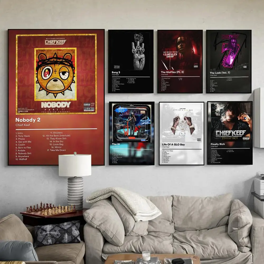 Pop Singer C-Chief Keef Poster Wall Art Poster Print Decorative Artwork for Bedroom Living Room Office Home Decoration