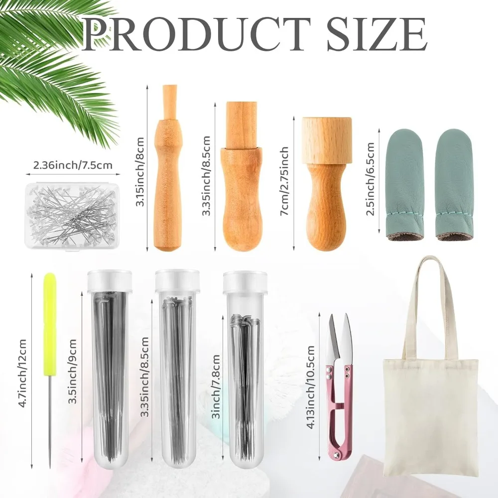 148 قطعة مجموعة التلبيد بالإبرة 8x10 بوصة وسادة التلبيد حصيرة مع الإبر حراس الأصابع مقبض خشبي حقيبة مقص للمبتدئين المهنيين