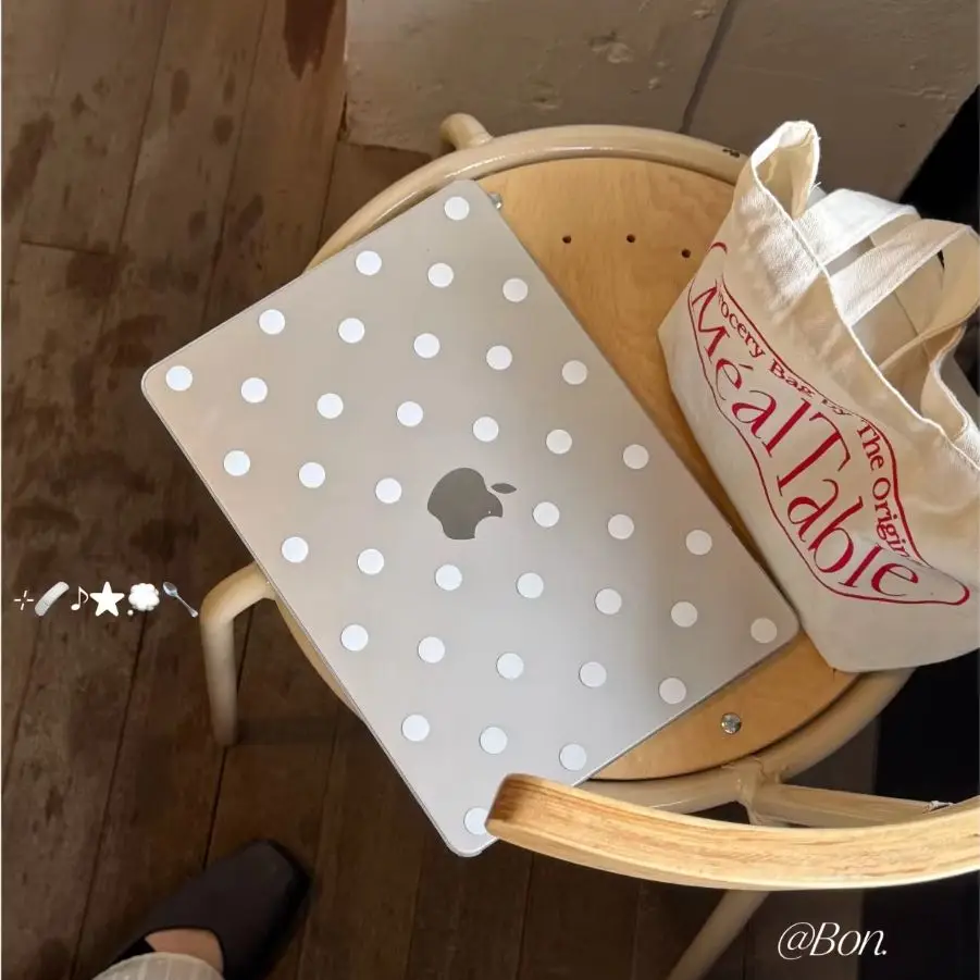 Korean Ins Polka Dots For Macbook Air 13 15in NEO M5 M4 A3240 A3113 A3241 A2941 A2337 Pro16 M3 M2 M1 A2338  Clear Crystal Cover