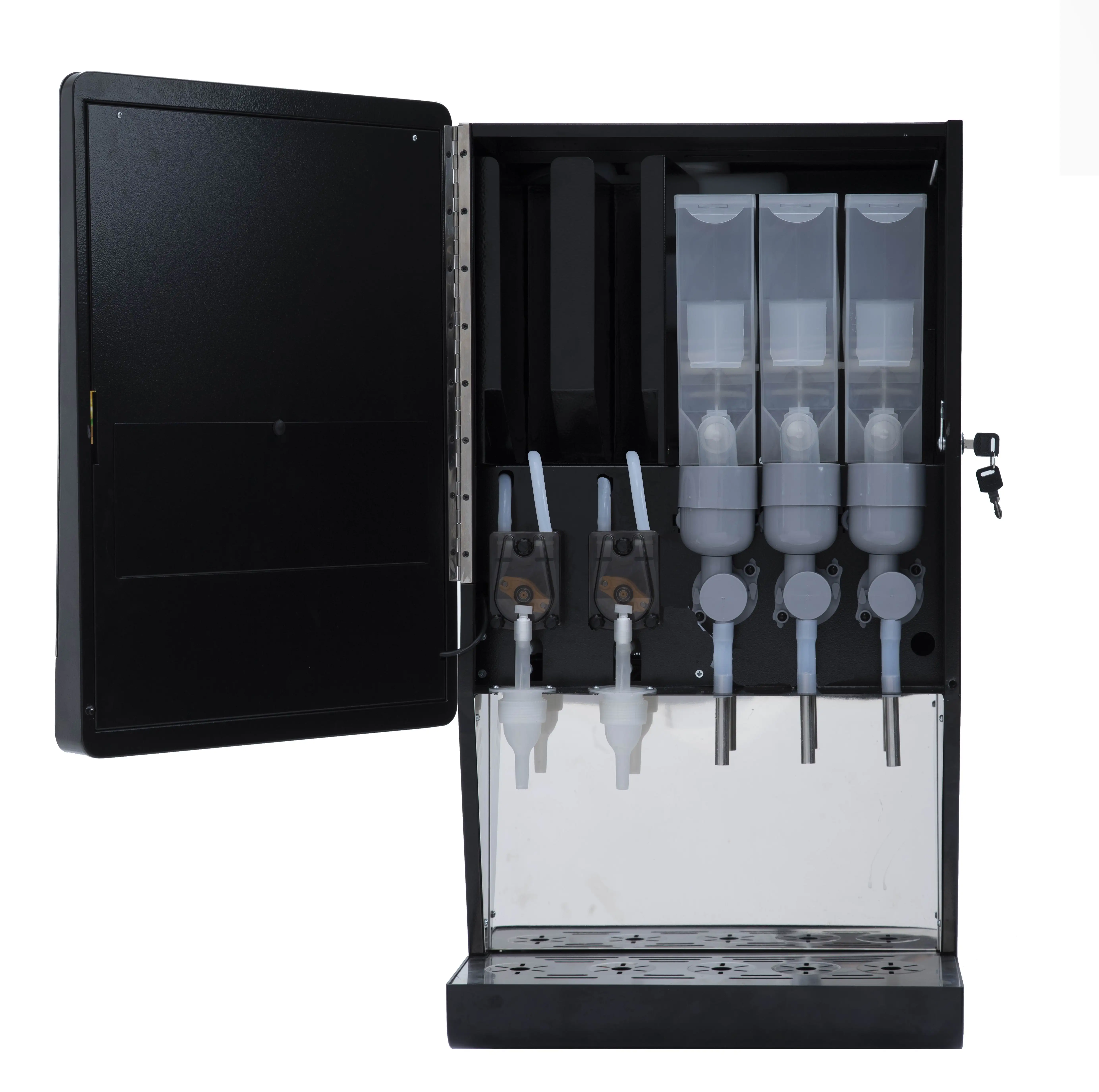 50S(3+2) Automatic Ice Juice Vending Machine Hot Instant Coffee Machine Commercial With Compressor Cooling And LED Light Box