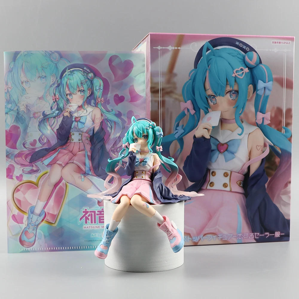 New Anime 14cm Virtual Singer Manga Statue Figurines  Model Toys computer desk cake  decoration cute toys