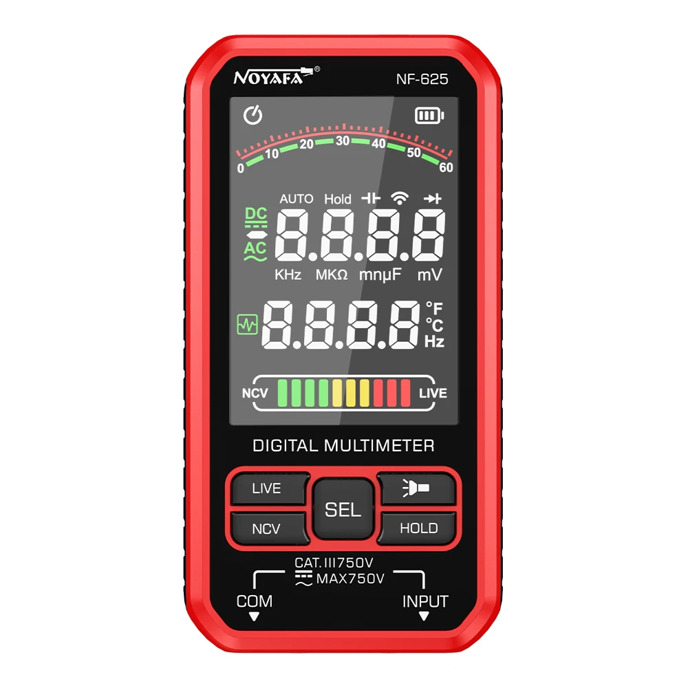 NF-625 LCD Digital Multimeter Stable Functionality Over load Protection Anti-dust Drop Protection