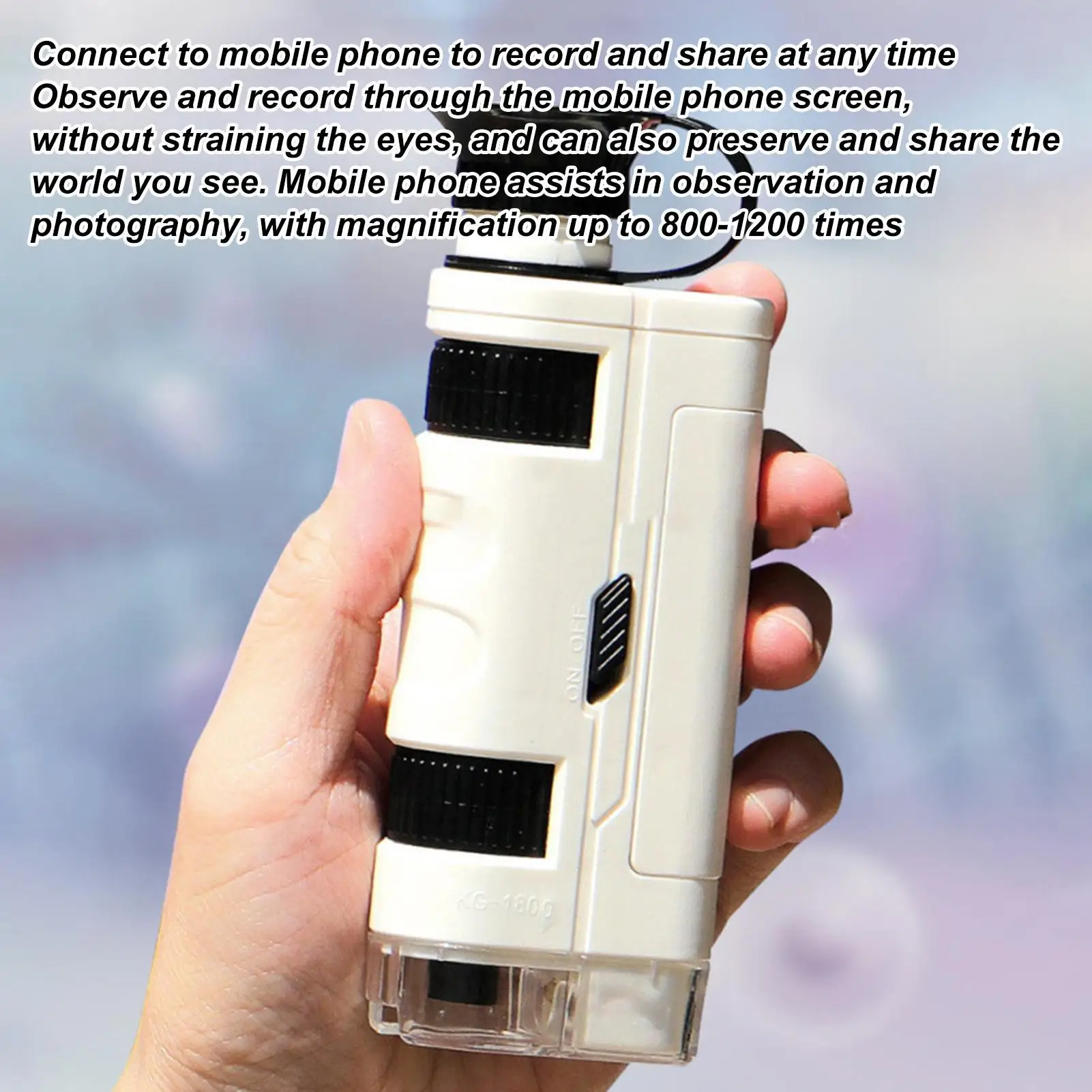 Handheld Microscope For Kids 100X Magnification Science Toy Pocket Microscope Educational Science Toy Science Learning Outdoor