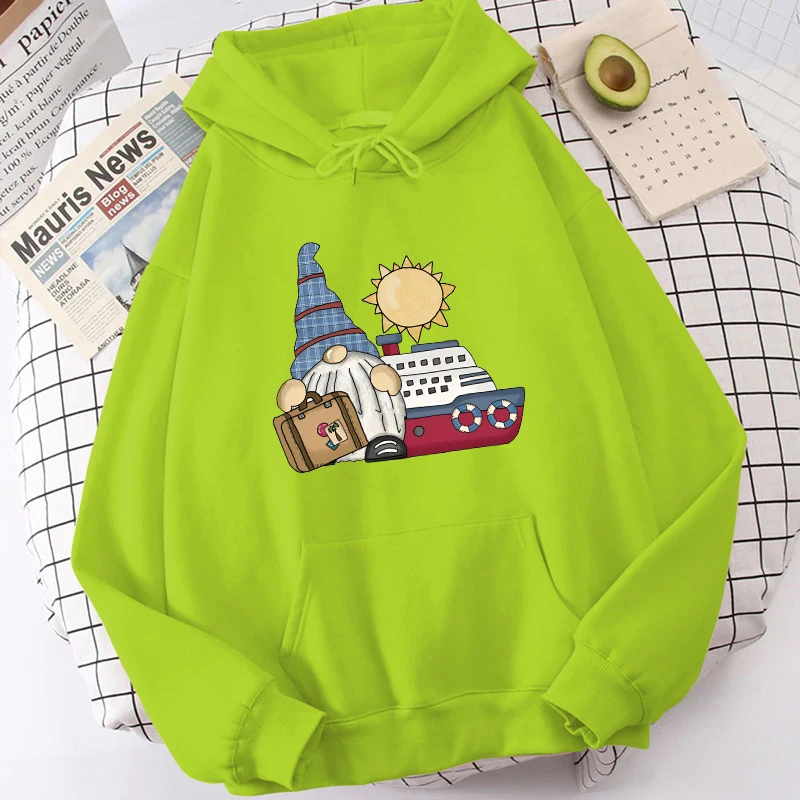 (High Quality Hoodies)Cruise Gnome Printed Hoodie For Women Fashion Autumn And Winter Pullover Sunisex Creative Personalized top