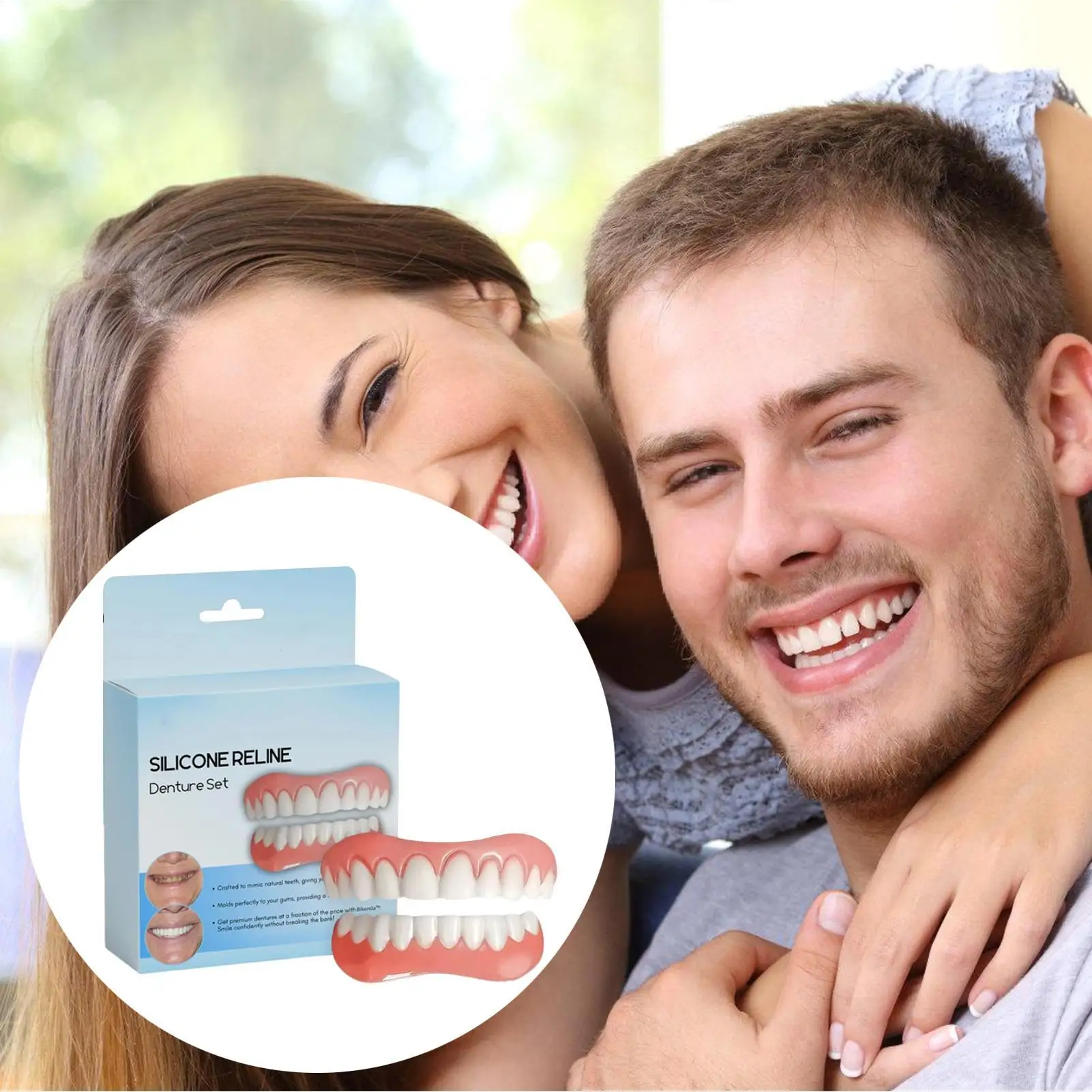 Silicone Dentures Upper And Lower Denture Silicone Reliner Kit Teeth Repair Reliner Nature Liner For Men Women Wedding Tooth image 5
