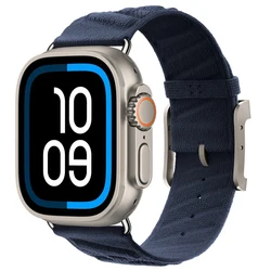 Nylon Loop Strap For Apple Watch Series 11 10 9 8 SE 3 46mm 42mm 45mm 44mm 38mm 40mm 41mm Bleu Nuit Band For iWatch Ultra 3 49mm