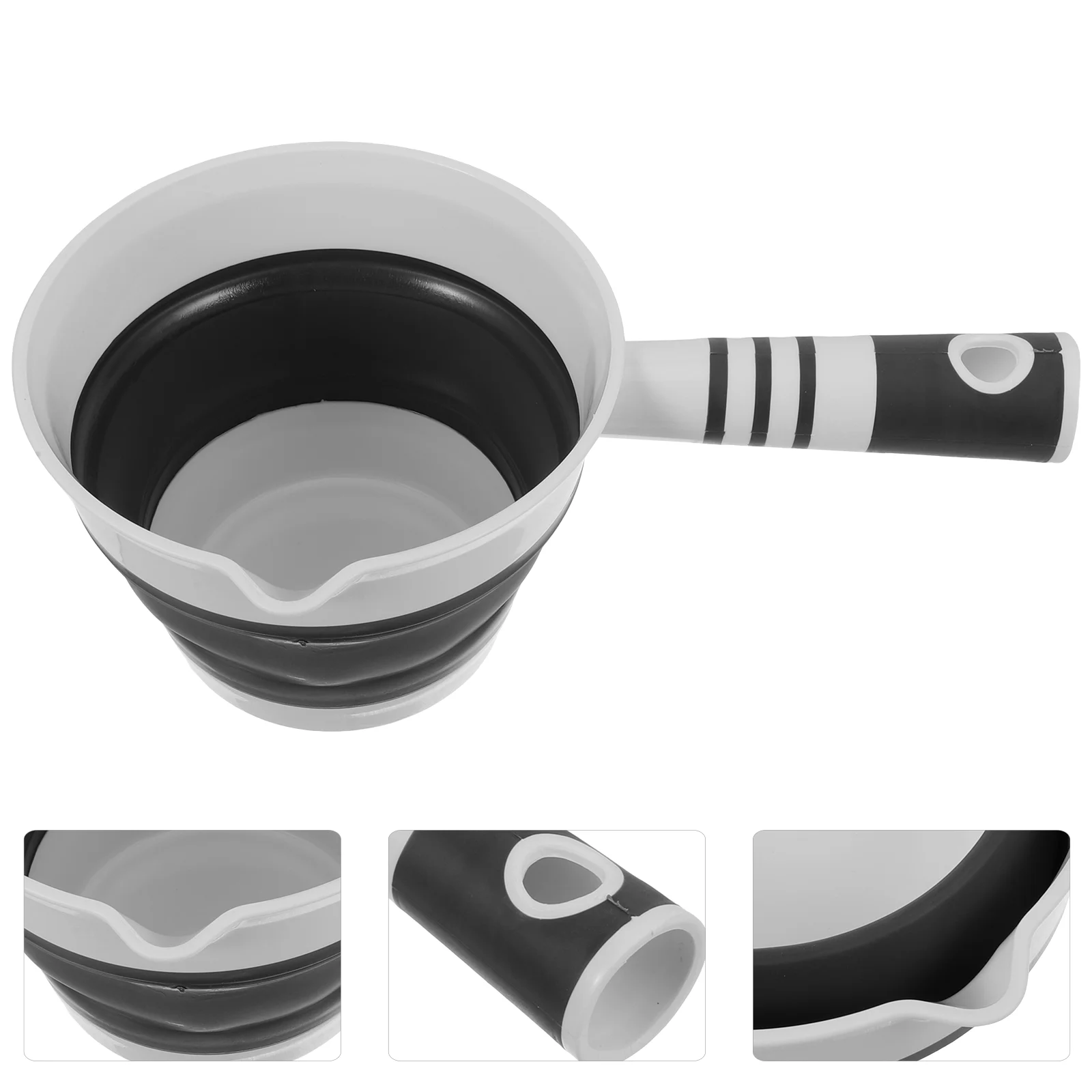 

Kitchen Portable Water Scoop Plastic Dipper Ladle Spoon Foldable Powder Container