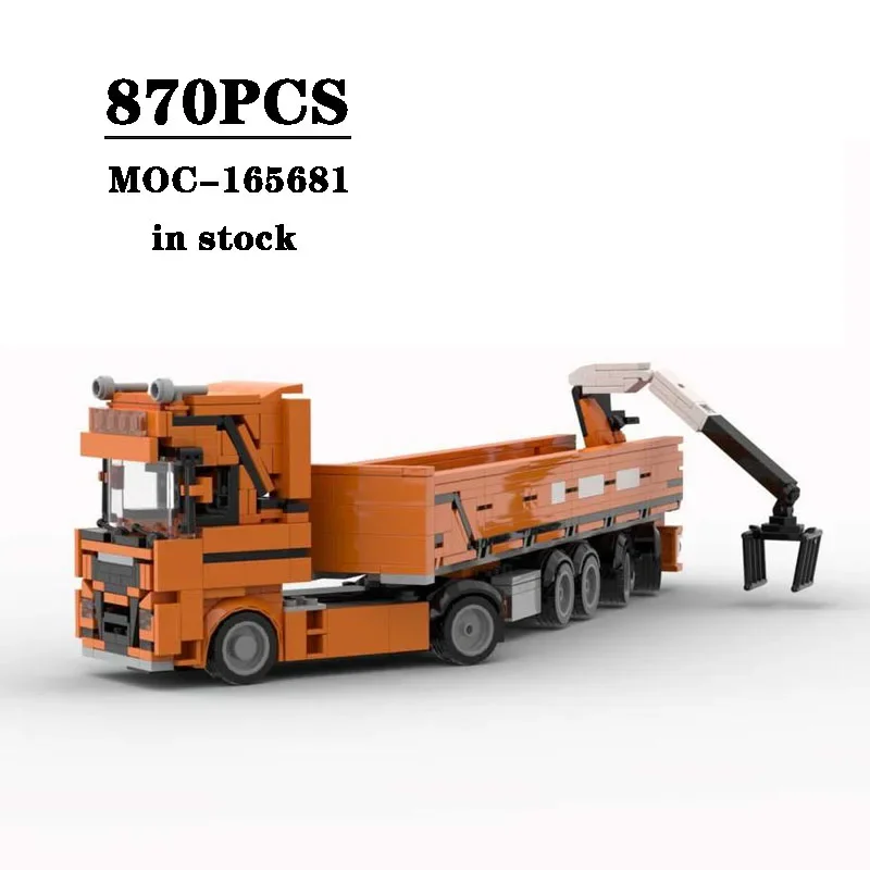 

Building Block MOC-16568 Truck Trailer Bucket Car Splicing Assembly Model 870pcs Puzzle Education Birthday Toys Christmas Gifts