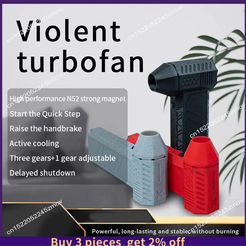 

COME 120000 RPM Mini Turbo Jet Fan Turbo Violent Fan Powerful Blower Turbo Fan Compressed Air Blower Brushless Motor-B Easy To U