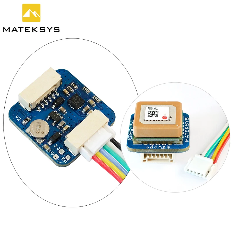 MATEK Mateksys GNSS U-blox M10Q/ M10Q-5883 4-9V GPS z wbudowanym kompasem magnetycznym/indikatorem prędkości wiatru