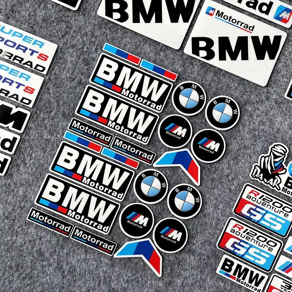 Universal Motorcycle Sport Style Decals Set, Weatherproof Reflective Stickers for Motorbike Body & Helmet Customization