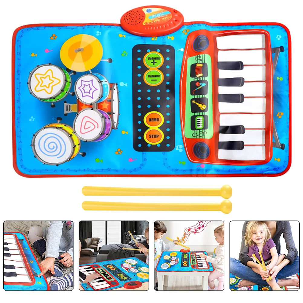 2 -in-1 Music Mat Game Blanket Toy 2-in-1 Children Musical Carpet Crawling Piano Rug