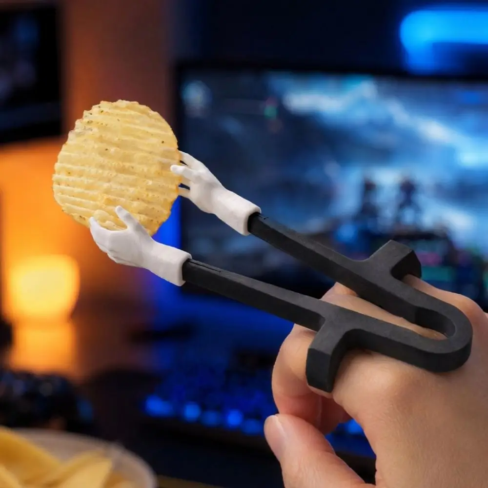 Creative Reusable Finger Snack Chopsticks PLA Palm Shape Finger Food Tongs Compact Durable Game Snack Clips Various Snacks
