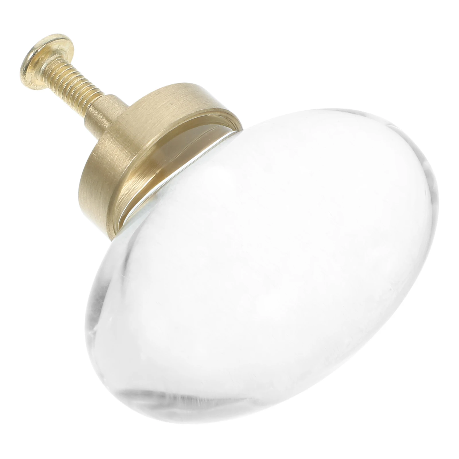 

Oval Crystal Cabinet Knobs Brass Crystal Handles for Kitchen Bathroom Decorative Clear Drawer Pulls Modern Unique Knobs