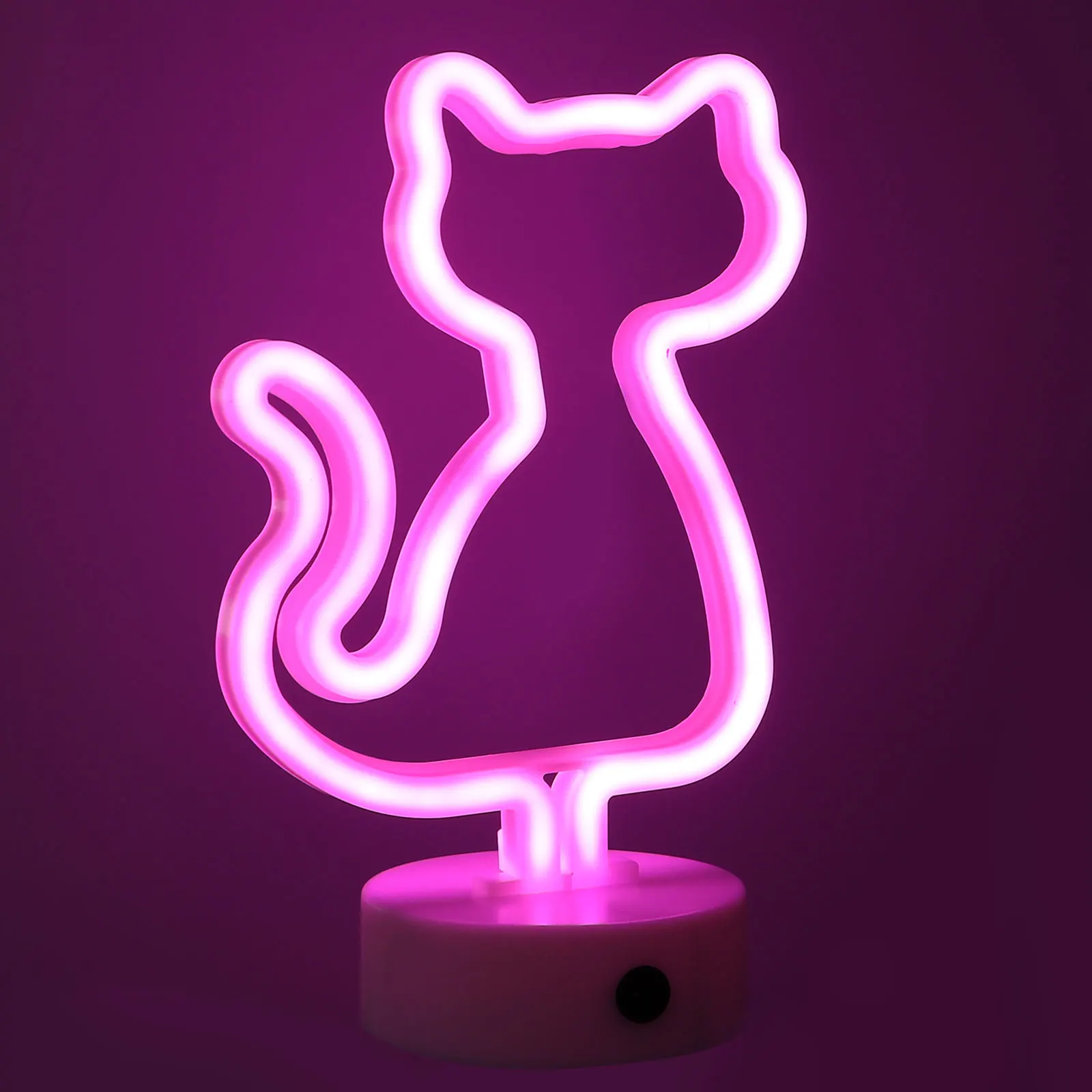 

Led Neon Cat Shape Sign Light Bedside Night Light Party Atmosphere Usb Powered Durable Rubber Tube Stable Base Bright