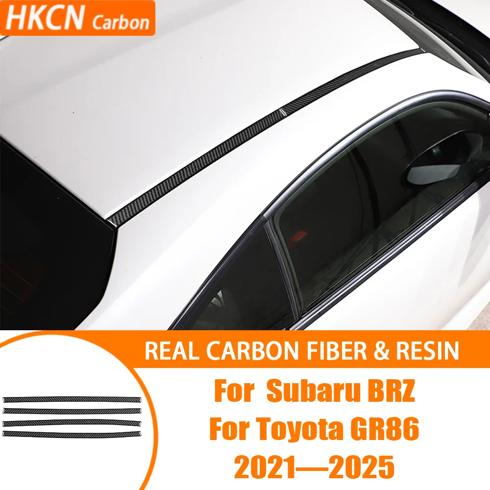 

Для Toyota GR86/для Subaru BRZ 2021-up наклейка из углеродного волокна потолочная декоративная полоса внешние декоративные наклейки