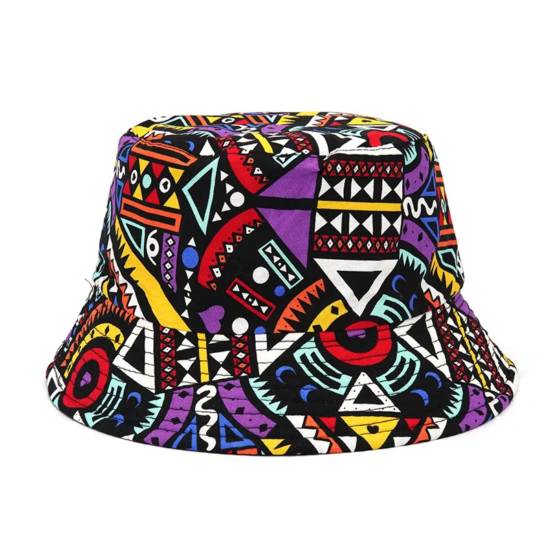 Panama Bucket Hats Animal Letter Print Fisherman Hat Summer Sun For Women Men Reversible Fishing Cap