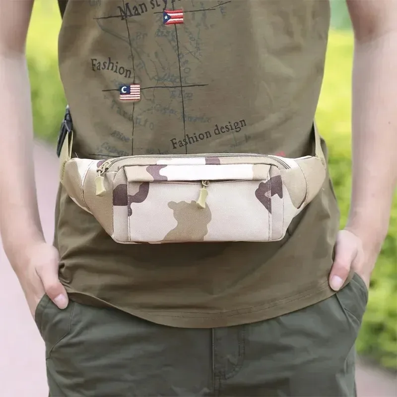 

Men's Waterproof Waist Bags Tactical Pouch Shoulder Belt Bags Hip Sack Oxford Cloth Belly Banana Male Fanny Pack for Phone