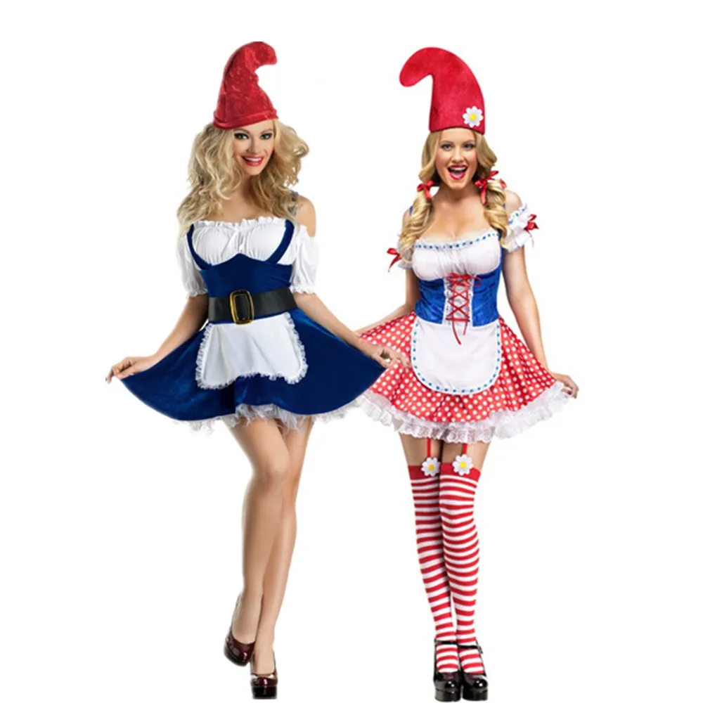 

Sexy Germany Oktoberfest Beer Girl Dirndl Dress Bavarian Tavern Beer Maid Funny Clown Cosplay Costume