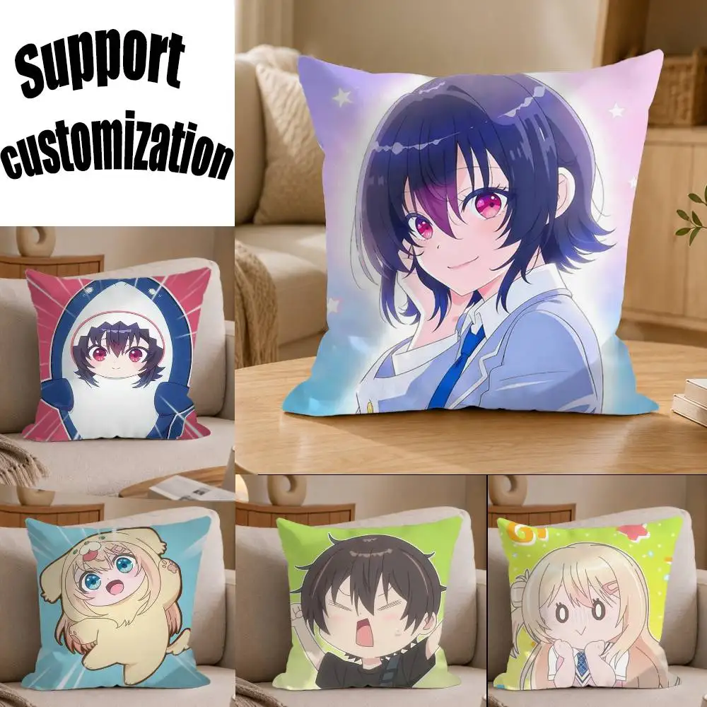 

Second Prettiest Class Girl Anime Square Sofa Pillow Cover Solid Color Living Room Home Decor Cushion Case