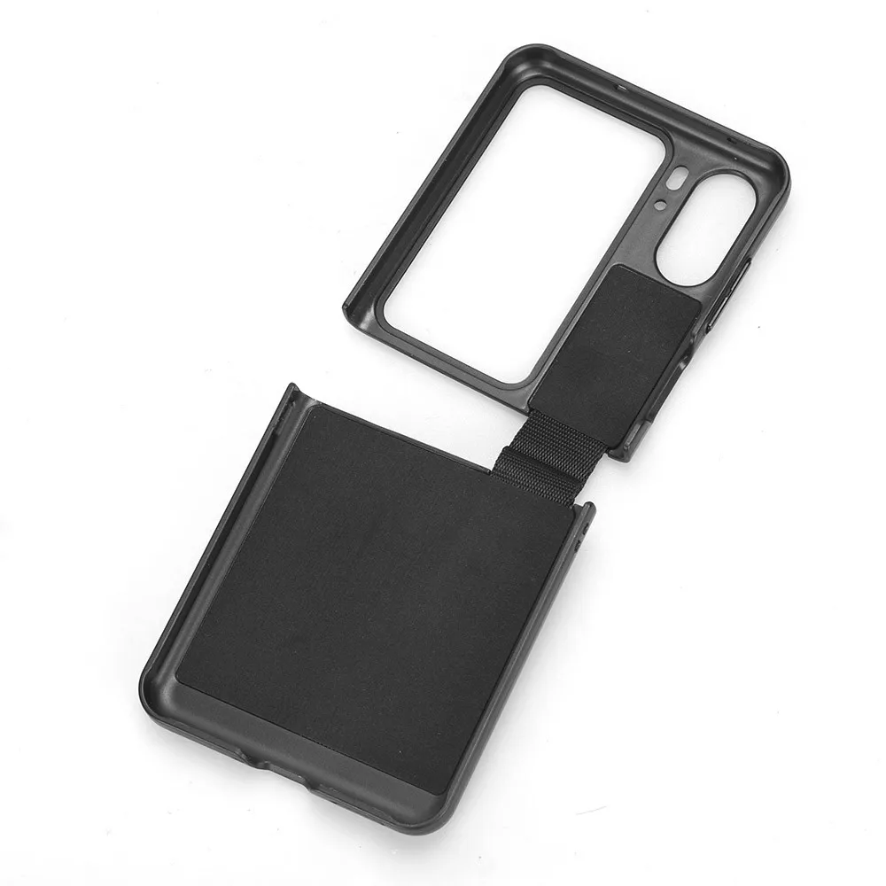 For OPPO Find N2 Flip Case Luxury Ring PU Leather Hard Back Cover Case For OPPO Find N2Flip Phone Case