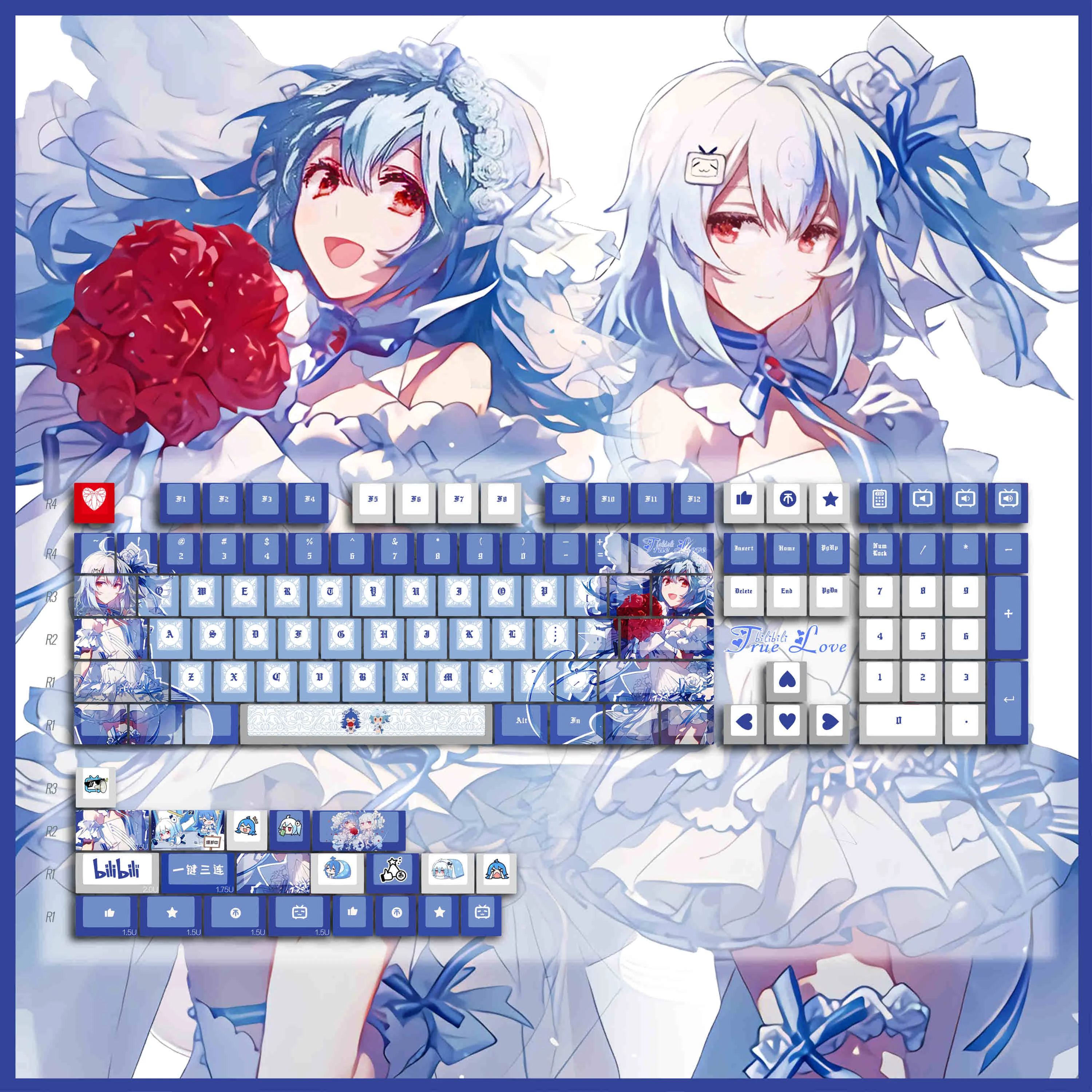 

Цветочная свадебная тема, индивидуальный колпачок для киберспорта, игровая анимация, милый высококачественный PBT Chreey Dye-Sub, индивидуальный механический колпачок для клавиатуры