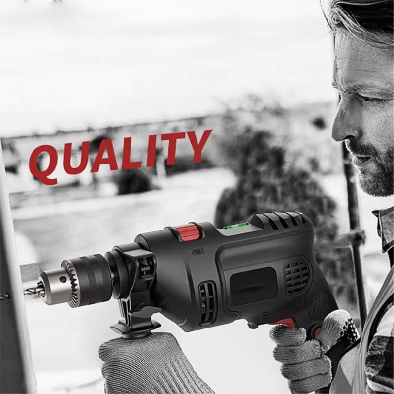 JH 220V 1280W Multifunctional Household Hand Drill High Power Impact Drill Electric Screwdriver for Wood Steel Wall Drilling