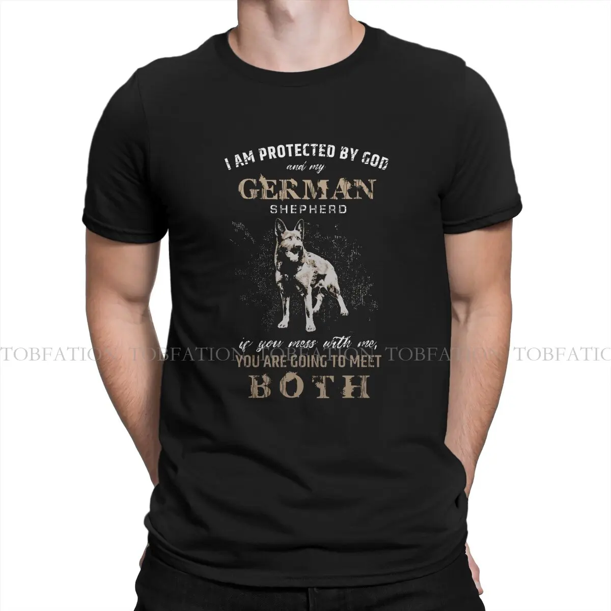 Dog Lover 100% Cotton TShirts German Shepherd Dog GSD Classic Personalize Men\'s T Shirt Hipster Tops 6XL