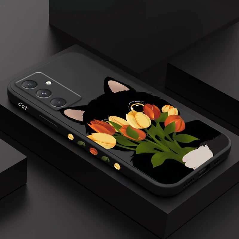 

Tulip Cute Cat Phone Case For Samsung Galaxy A17 A07 A56 A36 A26 A16 A06 A55 A35 A25 A15 A05 A54 A34 A24 A14 A04 4G 5G Cover