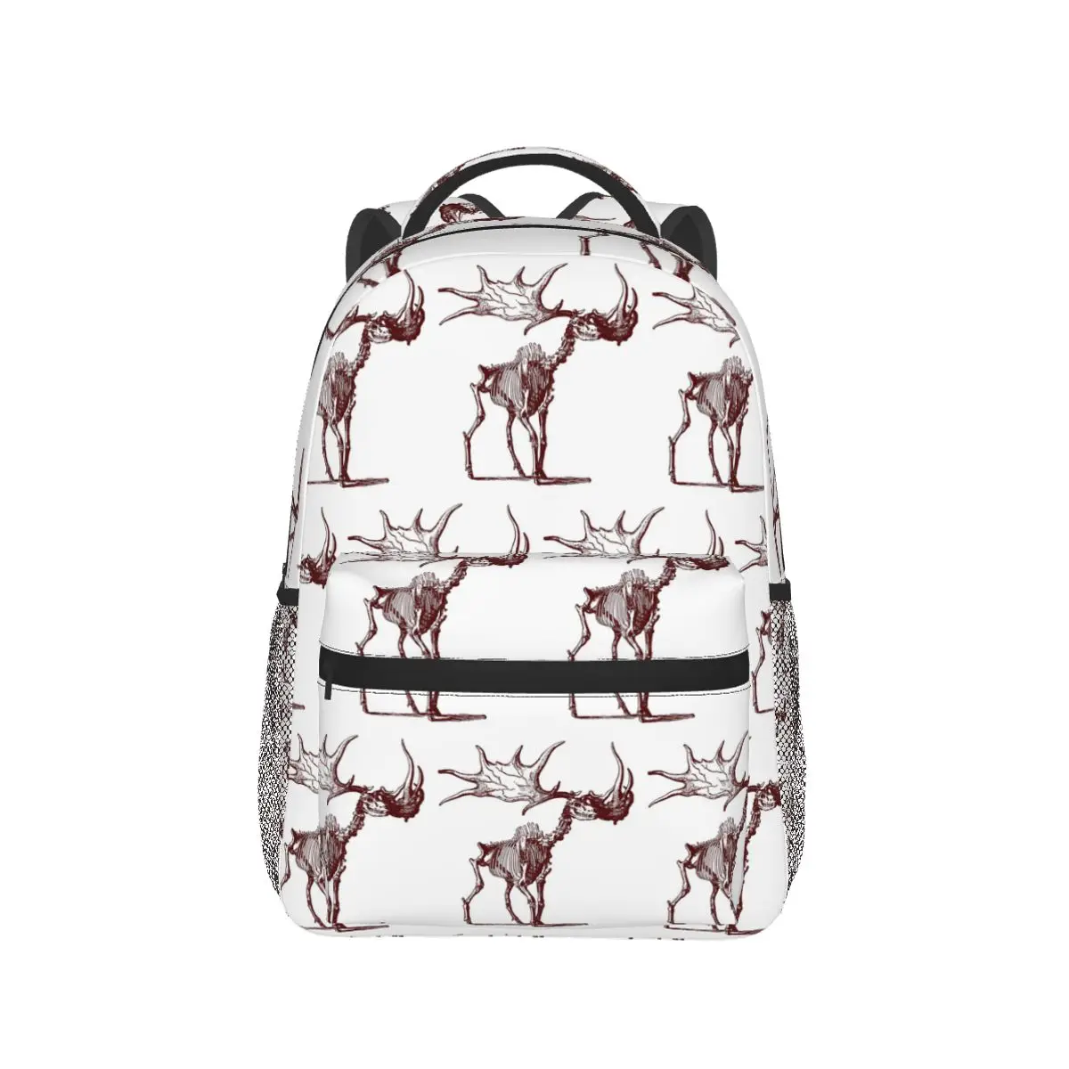

Elk Skeleton Backpack Hot Sale Daypack Large Capacity Boys Girls BookBag School Bag Shoulder Bags for Men Women