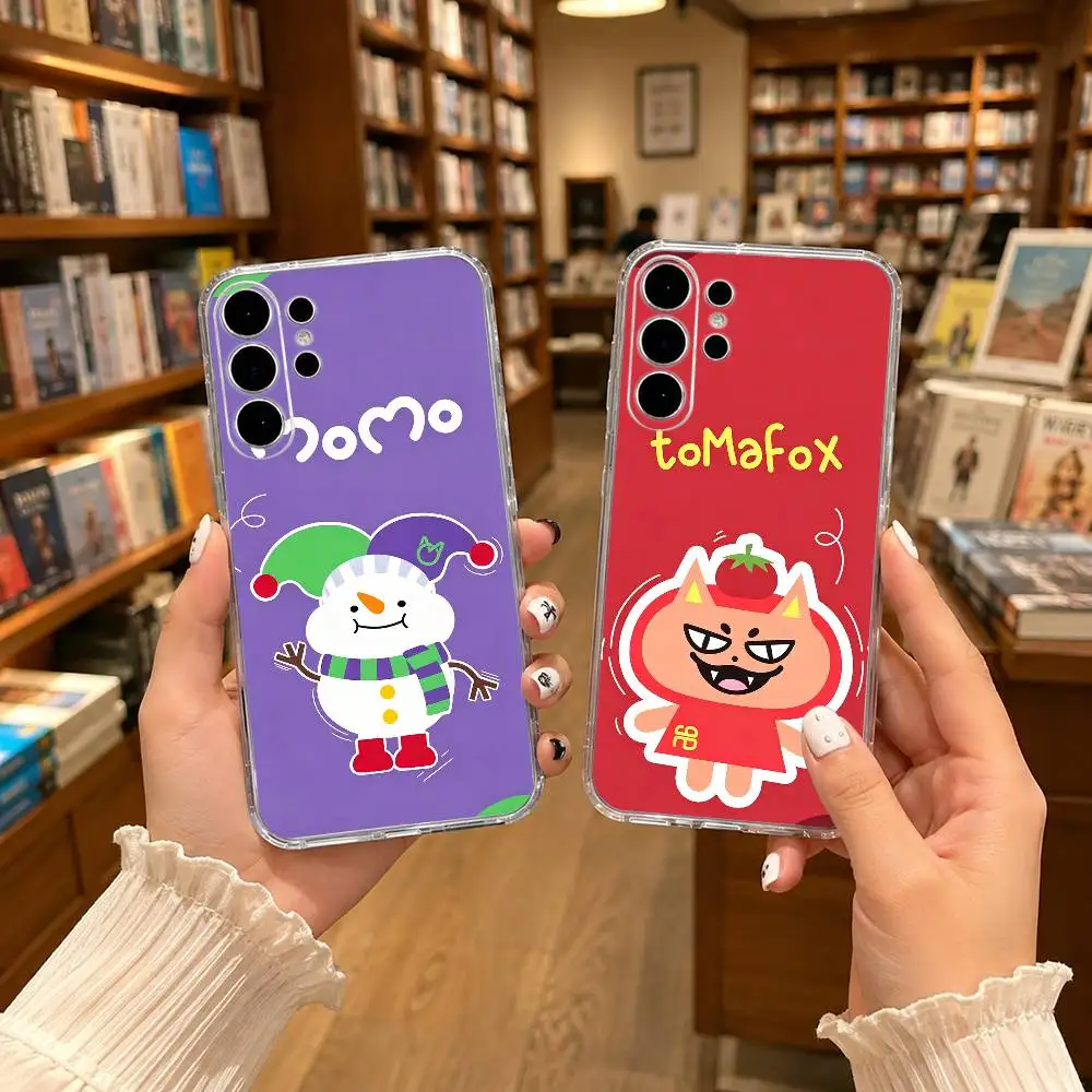 M-Mascot GMMTV Doll Clear Hard Phone Case For Samsung S25,24,23,22,21,10,9,Ultra,Plus,Lite Transparent Cover