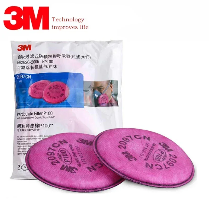 2/4/10/20pcs Package 3M 2097 Painting Spray Industry particulate P100 Filter For 3M 6200 7502 Series Gas Mask Filters