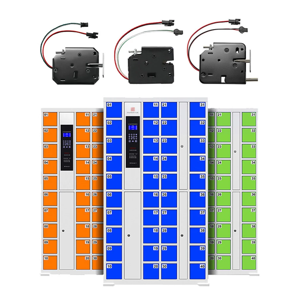 5pcs 12V Mini Solenoid Electromagnetic Electric Control Push-Pull Cabinet Drawer Lock with Bouncer